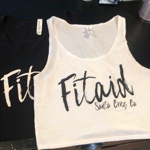 2 EUC M/L Bella + Canvas Fitaid Crop Tops